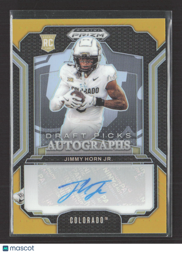 2025 Panini Prizm Draft Picks Jimmy Horn Jr. #DPA-JHJ Gold /10 RC