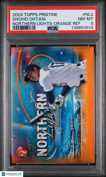 2024 Topps Pristine Northern Lights Shohei Ohtani #NL2 Orange Ref PSA 8