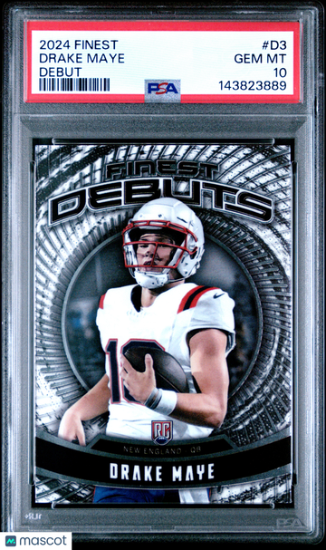 2024 Topps Finest Debut Drake Maye #D3 PSA 10