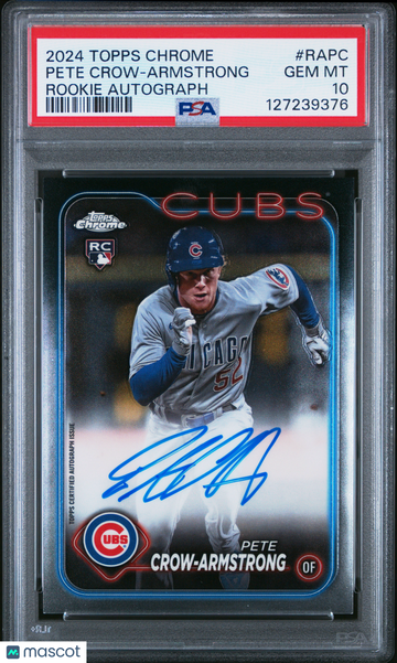 2024 Topps Chrome Rookie Autographs Pete Crow-Armstrong #RAPC PSA 10