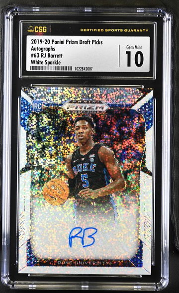 RJ Barrett White Sparkle Auto CSG 10