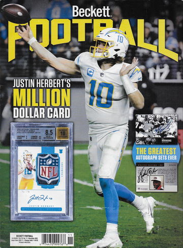 Beckett Football Card Monthly Price Guide Magazine November 2022 Justin Herbert Los Angeles Chargers