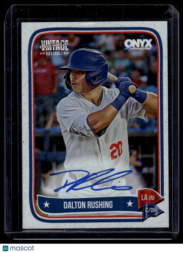 2024 Onyx Vintage Extended Dalton Rushing #VADARU Autographs AU