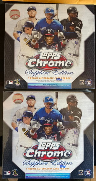 (2) 2020 Topps Chrome Sapphire Box