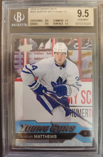 2016-17 Upper Deck Hockey Auston Matthews Young Guns #201 BGS 9.5