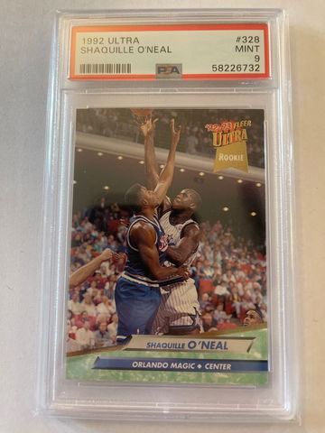 1992 Ultra Shaquille O’Neal Rookie Car PSA 9