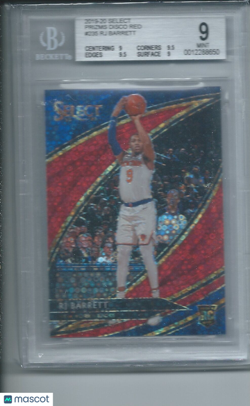 2019-20 Select Prizms Disco Red RJ Barrett #235 BGS 9