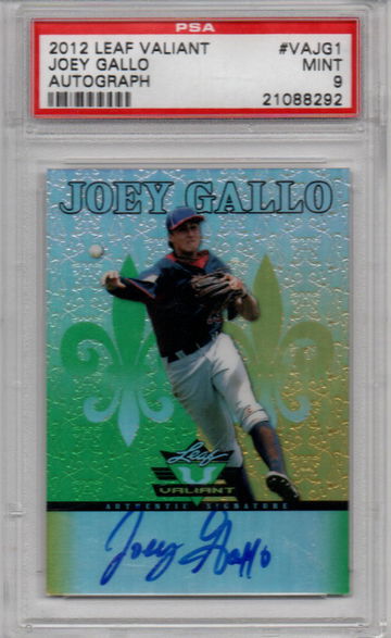 2012 Leaf Valiant JOEY GALLO Autograph [PSA 9]