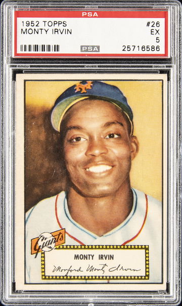 1952 Topps Baseball #26 Monty Irvin PSA 5