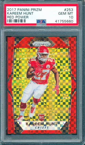 Kareem Hunt 2017 Prizm Red Power