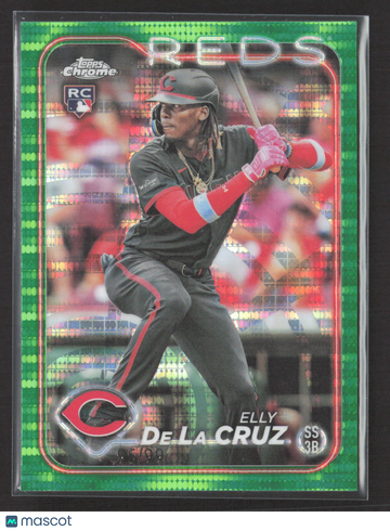 2024 Topps Chrome Elly De La Cruz #44 Green Mini-Diamond Refractor RC