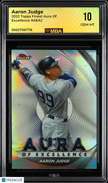 2022 Topps Finest Aura of Excellence Aaron Judge #AEAJ MBA 10
