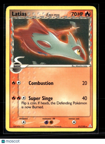 2008 EX Holon Phantoms Latias Holo Rare #21/110