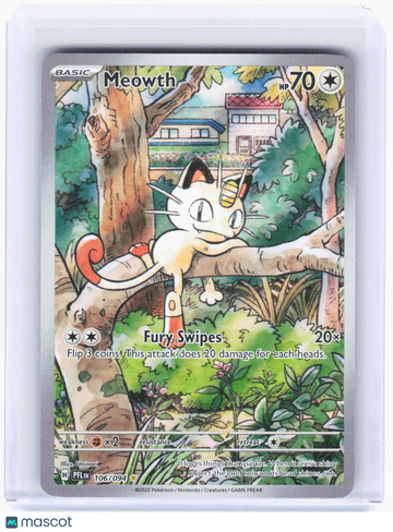 Phantasmal Flames Meowth Foil Illustration Rare #106/94