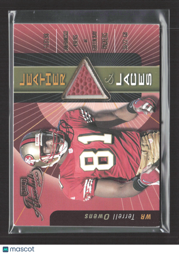 2000 Playoff Absolute Leather & Laces Terrell Owens #LL-10 /175 Game-Used Ball