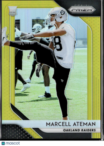 Marcell Ateman 2018 Panini Prizm RC Neon Green /10 Oakland Raiders