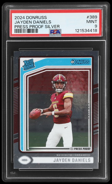 2024 Panini Donruss Jayden Daniels Press Proofs Silver PSA 9 RC