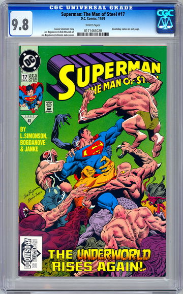 SUPERMAN MAN OF STEEL #17 CGC 9.8 *DOOMSDAY CAMEO* DEATH OF SUPERMAN SAGA 1992