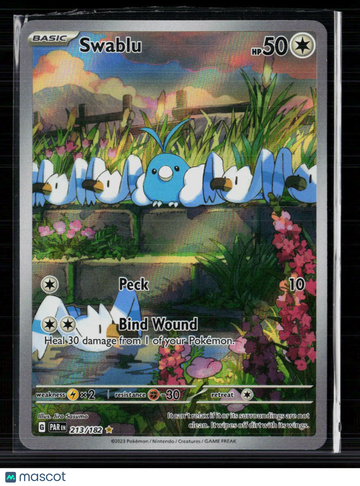 2023 Paradox Rift Swablu Holo Secret Rare #213/182