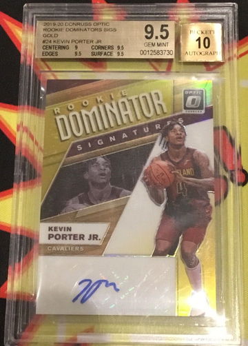 2019 Kevin Porter Jr Donruss Optic Gold Dominators /10 Rookie BGS 9.5 Cavaliers