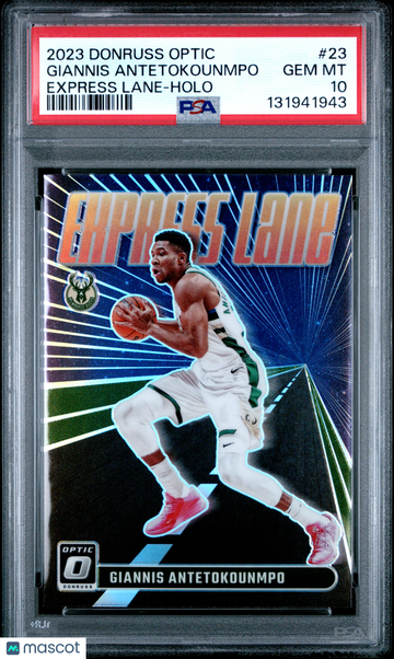 2023 Panini Donruss Optic Express Lane Giannis Antetokounmpo #23 Holo PSA 10