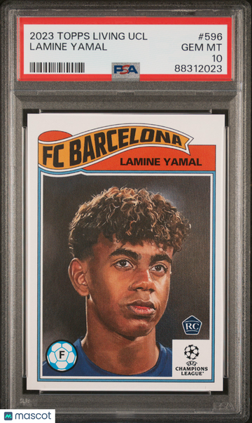 2023 Topps Living UEFA Champions League Lamine Yamal #596 PSA 10