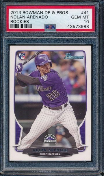 2013 Bowman Draft Picks #41 Nolan Arenado Rc PSA 10
