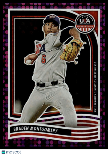 2024 Panini Stars & Stripes USA Baseball Braden Montgomery #95 Purple SN