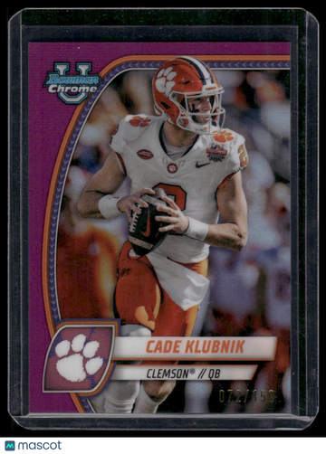 2024 Bowman University Chrome Cade Klubnik #35 Fuchsia Refractor SN