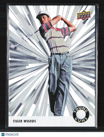 2026 Upper Deck Golf Young Guns Outburst Tiger Woods #131 Young Guns