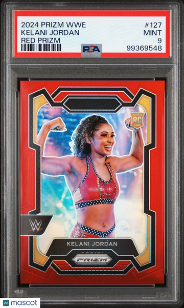 2024 Panini Prizm WWE Kelani Jordan #127 Red PSA 9