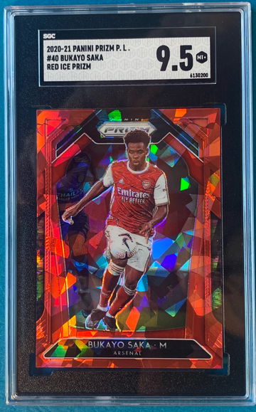 2020-21 panini Prizm Bukayo Saka Red Ice Prizm
