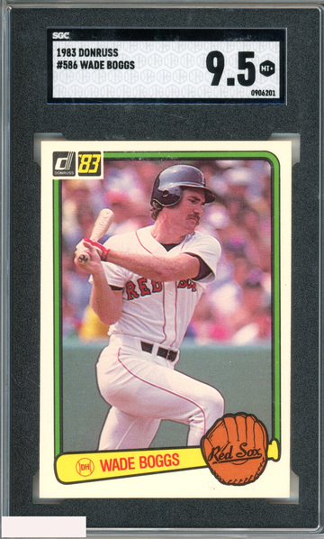 1983 DONRUSS WADE BOGGS #586 ROOKIE RC RED SOX HOF SGC 9.5 MINT+