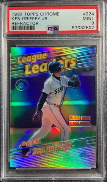 1999 Topps Chrome Refractor #224 Ken Griffey Jr. Seattle Mariners HOF PSA 9 MINT