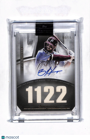 2021 Topps Luminaries Hit Kings Bryce Harper #HKAR-BH Autograph 04/15 Memorabilia Auto