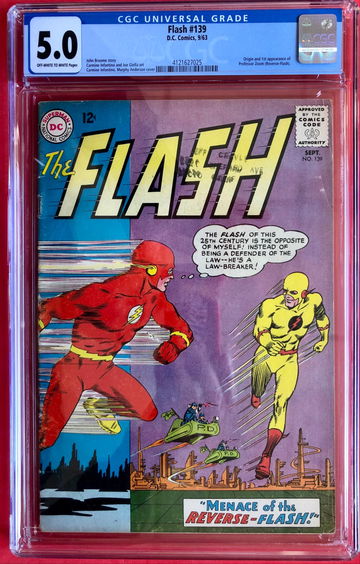 Flash #139 CGC 5.0 1st Appearance Reverse Flash Professor Zoom