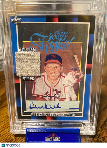 2022 Jersey Fusion Stan Musial Patch Game Used Swatch Handwritten Word