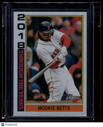 2025 Topps Heritage Mookie Betts #TTY-22 Through the Years Holographic