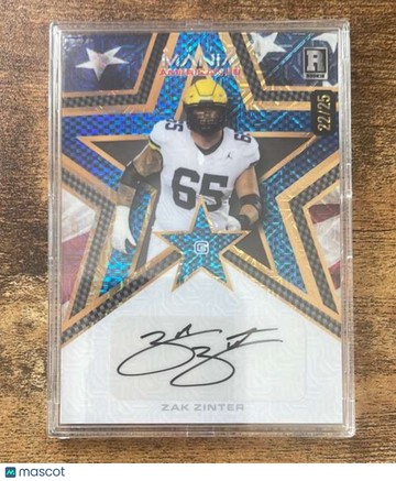 2024 Wild Card Automania American - Star Mojo American Flag Zak Zinter #AMAS-ZZ