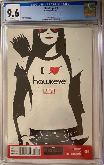 Hawkeye #9 1st Print 1st Kazi The Clown Aja Variant CGC 9.6 Marvel 2013 Kate Bishop
