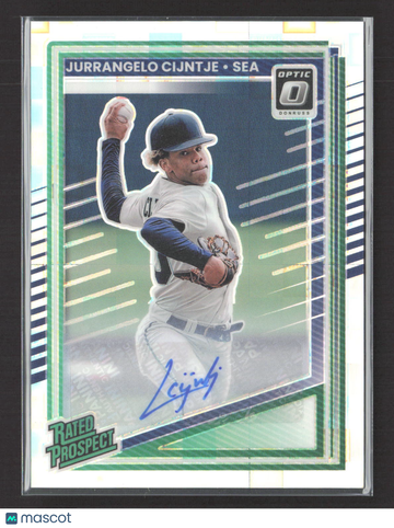 2025 Panini Donruss Optic Prizm Jurrangelo Cijntje #132 Rated Prospect 10/25 Auto