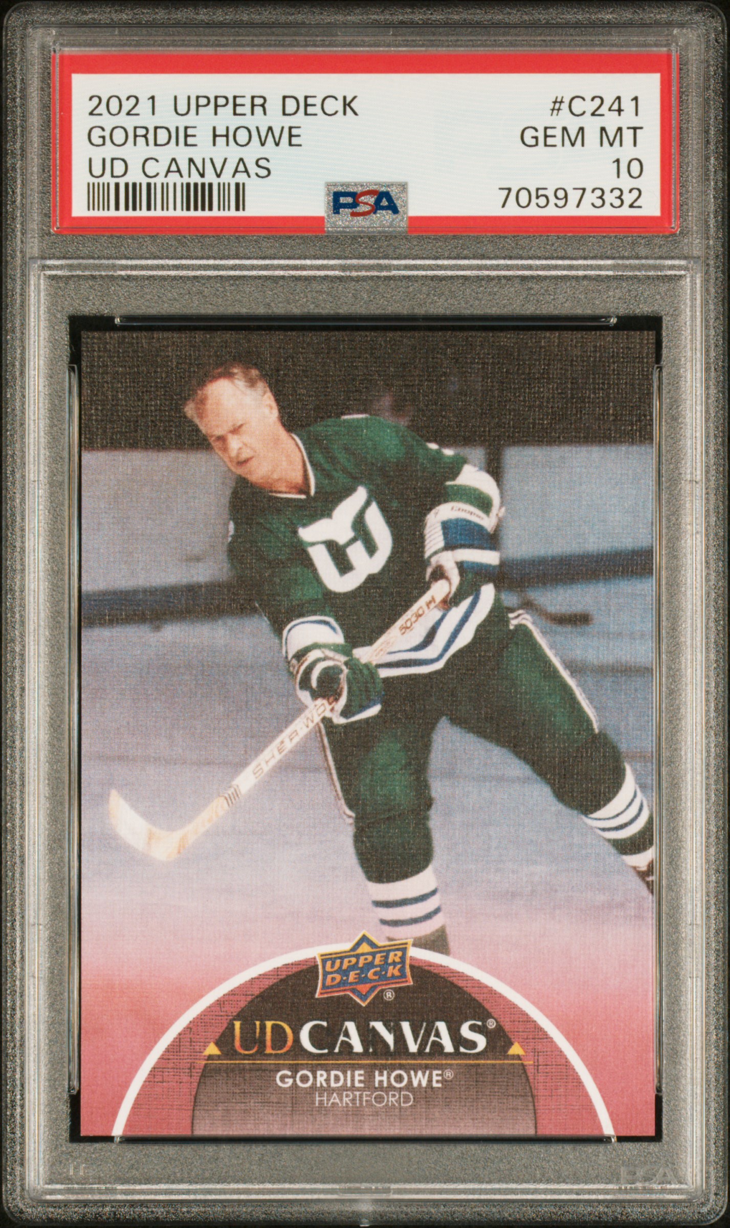 2021-2022 Upper Deck UD Canvas Gordie Howe #C241 UD Canvas PSA 10