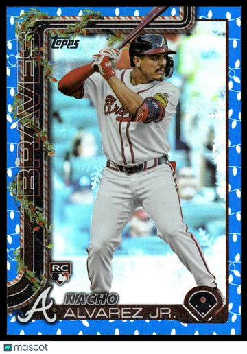 2025 Topps Holiday Nacho Alvarez Jr. #H183 Blue Metallic Holiday Lights RC