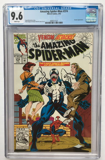 AMAZING SPIDER-MAN #374 CGC 9.8 PRELUDE TO SHE VENOM ANNE WEYING. FREE S/H.