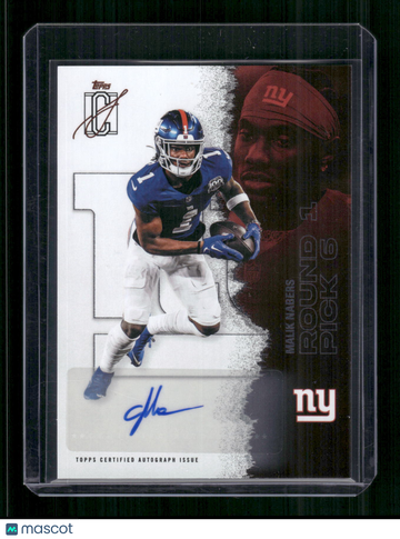 2025 Topps Signature Class Malik Nabers #40 Auto