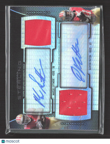 2013 Bowman Sterling Quinton Patton Marcus Lattimore #BSPDAR-LP Prism Refractor Player-Worn Relic Dual Autographed Dual