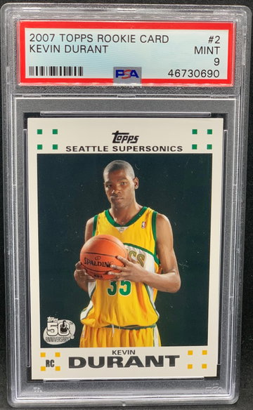 Kevin Durant 2007 Topps Rookie PSA 9