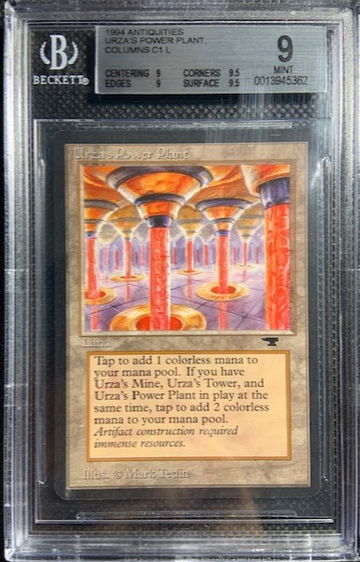 1994 MTG Magic The Gathering Antiquities Urza's Power Plant BGS 9++ Quad Mint