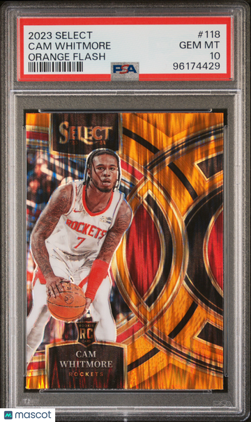 2023 Panini Select Cam Whitmore #118 Orange Flash PSA 10