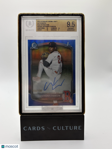 2025 Bowman Chrome Draft Autographs Blue Refractors Anthony Eyanson #CPAAE BGS 9.5 Auto 9